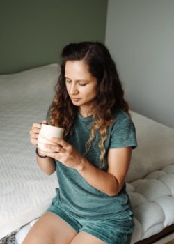 Vrouw met koffie
